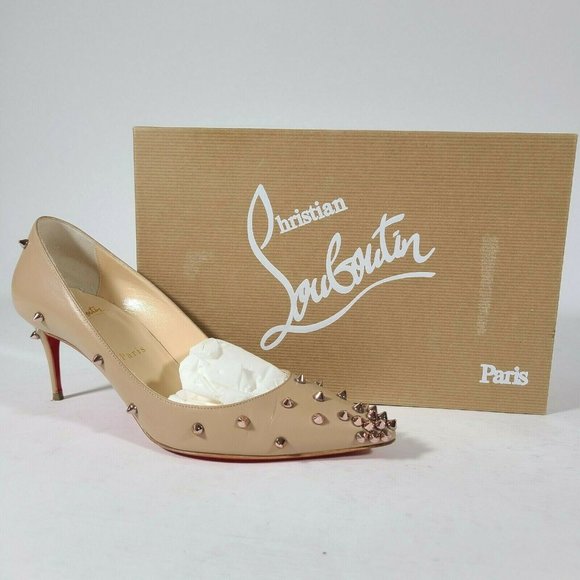 Christian Louboutin Shoes - CHRISTIAN LOUBOUTIN Nude Degraspike Stud Pumps